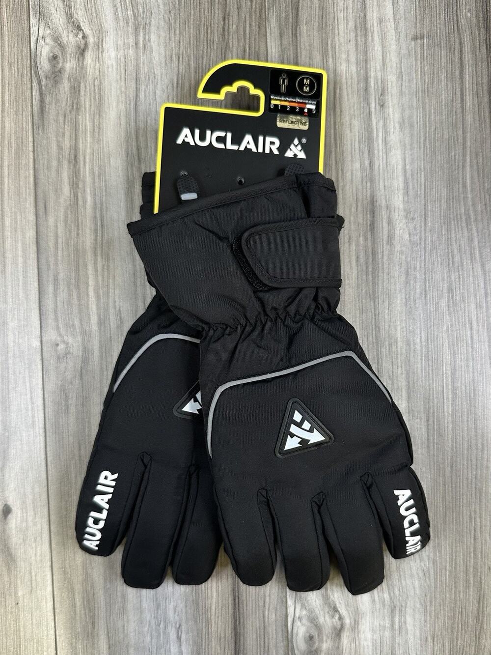 Auclair Horizon Reflective Winter Gloves Black Mens Size Medium Cold Weather NEW